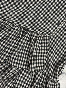 Cute Gingham Ruffle Skirt