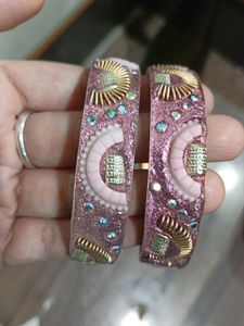 Pink Emblished Bangle