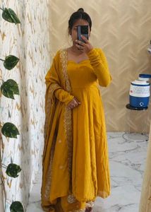 only yellow  anarkali for sale