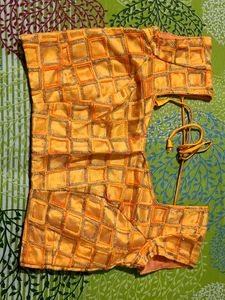 Beautiful Combo Orange N Pink Designer Net Blouses