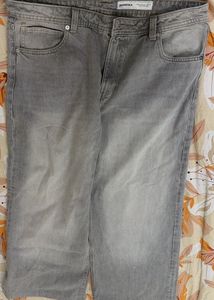 Bershka Grey Wash Jeans