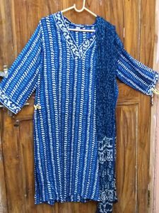BrandNew Blue&WhitePrinted Kurta