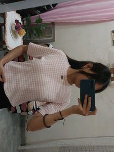 Beautiful Soft Pink Textured Top