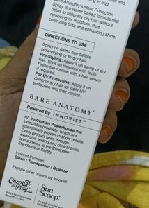 Bare anatomy heat protecting spray
