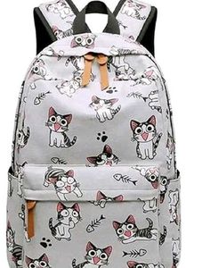 Cute Cat Print Backpack