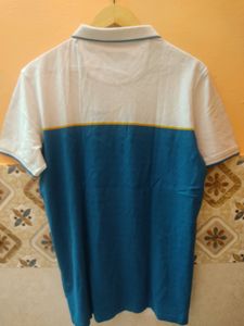 Louis philLippe white  blue cotton T shirt