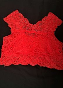 Vibrant Red Lace Bralette