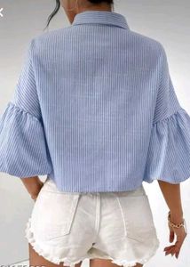 Striped Bell Sleeve Top