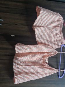 Cute Striped Two-Piece Set