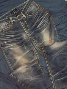 Blue streetwear Y2k straight fit jeans