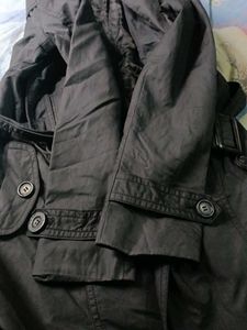 Stylish Women's Black Trench Coat