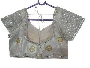 Embellished Silver Blouse