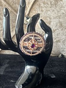 Stunning Beaded Statement Ring