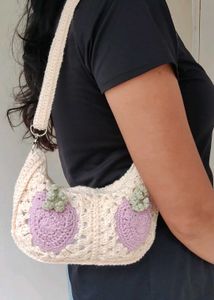Crochet Strawberry Handbag