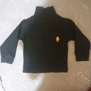 Price🔽Black Unisex Kids Polo Tshirt