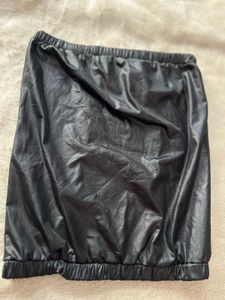 Shiny Black Mini Skirt