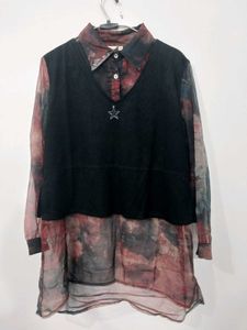 Chic Layered Tunic with Star Pendant