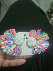 Colorful Flower Dangle Earrings