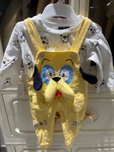 Cute Dog Overalls & Top Set