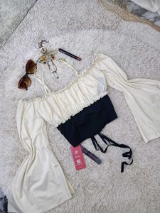 Corset Top with Bell Sleeves