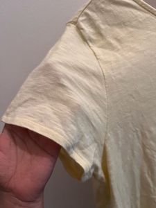 Light Yellow Peplum Top
