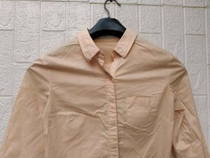 New with tag Korean Classic Beige Button-Down Shir