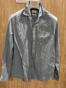 Westside Men's Light Blue Printed Casual Shirt