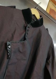 Mauve Short Kurta Shirt For Boy &amp; Men 42 Chest