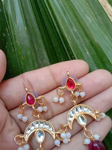 rajputi Designer Chandbali Earrings