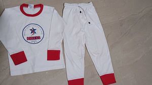 Kidzee White &amp; Red Pyjama Set