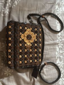 wooden sling bag detachable straps