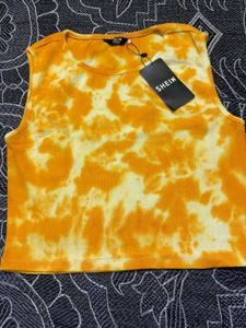 Tie-Dye Ribbed Knit Top