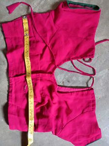 Beautiful heavy Embroidered Pink Saree &amp; blouse