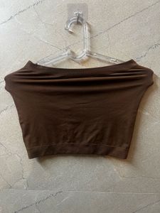 Seamless Stretchable Brown Tube Top/Skirt