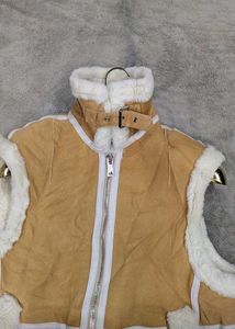Stylish Suede Sherpa Vest