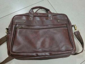 Classic Brown Leather Briefcase