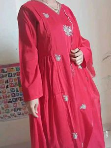 Elegant Red Kurta Set with Dupatta