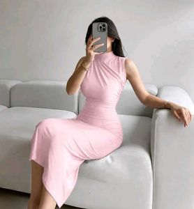 Pink bodycon dress (XL)