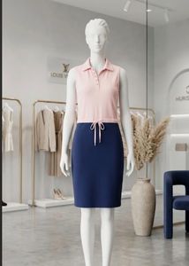 Colorblock Polo Dress