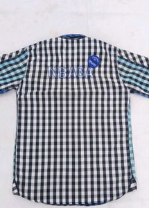 Urbanfriend's premium blue black Half Sleeve shirt