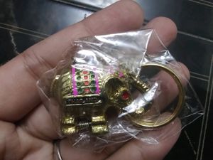 2 Thailand Jeweled Elephant Keychain