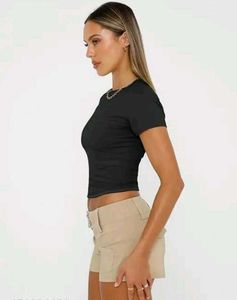 Black Cropped T-Shirt small size