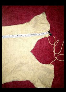 Beige Kurti with Silver Detail