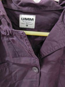 Stylish Purple long top with Belt