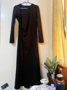 ZARA Elegant Black Long Sleeve Dress