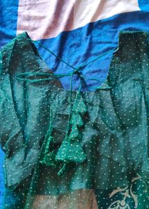 Green net Kurti