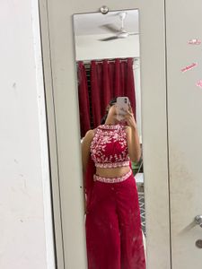 Elegant pink Embroidered Lehenga Choli Set