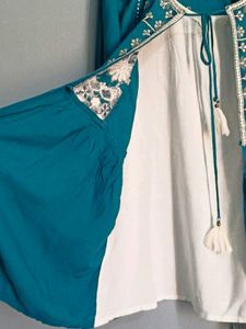 Boho Teal Kurta Tunic