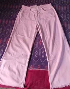 Mast and harbour Light Pink Wide/Flared Jeans