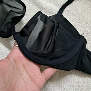 Rihanna SAVAGE × FENTY COLLECTION Black Mesh Bra
